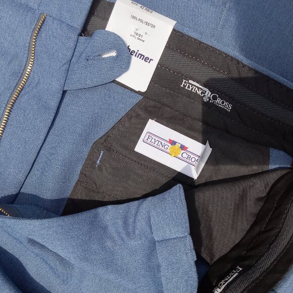 Flying Cross Fechheimer Uniform Pants 42 French Blue Unhemmed Poly Garbadine NEW - Picture 12 of 15